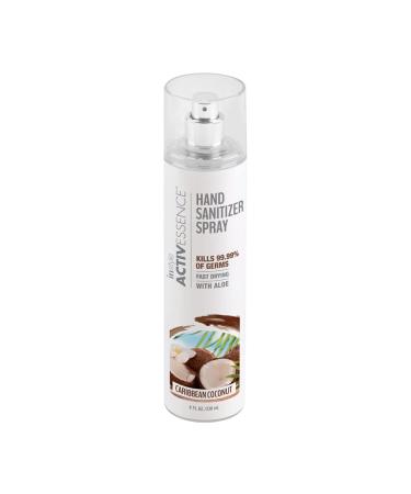 Instyle ActivEssence | Carribean Coconut | Hand Sanitizer Spray | Kills 99.99% Of Germs | Fast Drying | With Aloe | Non Greasy | CLEAN  Vegan  Paraben Free  Phthalate Free | 8 Fl Oz Caribbean Coconut