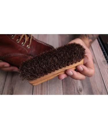 Shoe Polishing Brush With Wooden Handle High Shine Polish Buffing Brushes For Traditional Colour With Natural Bristles Ideal For Leather Shoes Boots Suede and Canvas - Buy Online on GoSupps.com
