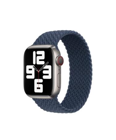H&S Stretchy Solo Loop Braided Strap Compatible for Apple Watch Elastics Soft Stretch Sport Band 38mm 40mm 42mm 44mm 45mm for Men Women Girls with Series SE 7//6/5/4/3/2/1 Braided Replacement Wristbands 38/40-M Abyss Blue
