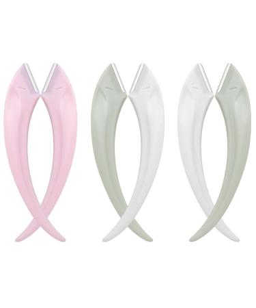 Beavorty 6st meniscus anti-scratch-eye brow trimmer 6-pc. Eyebrow cutter Face hair removal for women Face raspers eyebrow artifact cosmetics stainless steel