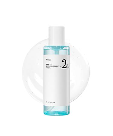 ANUA BHA 2% Gentle Exfoliating Toner Mild Facial Exfoliant Salicylic Acid for Pores and Sebum Teatree Extract Hyaluronic Acid Ceramides (150ml / 5.07 fl.oz.)