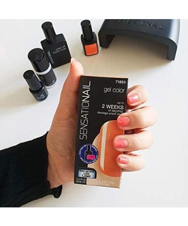 Sensationail Gel Nail Polish Coral Me Away 7.39ml Pink/Orange/Shimmer At-Home Gel Polish - Buy Online on GoSupps.com