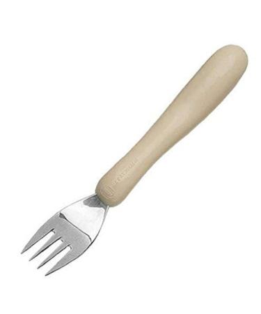 Homecraft Caring cutlery kitchen utensils ergonomic stainless steel cutlery silverware for poor grip restricted movement for elderly/disabled fork 1 piece Ivory Handle Fork (Eligible for VAT Relief in the UK) Ergonomic Stainless Steel Eating Utensil Silve