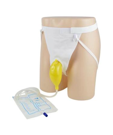 Urine Collection Bag Condom Catheters for Men Urinary Drainage Bag System (1000ml Elderly Men) Elderly Men White-1000ml