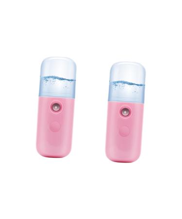 MAGICLULU Portable Steamer 2pcs Handheld Spray Device Mini Humidifier Handy Mist Sprayer Face Hot Makeup Device Air Spray Meter