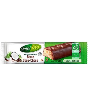Valpibio - Gluten Free Coconut and Dark Chocolate Bar 40G - Sold per unit - Buy Online on GoSupps.com