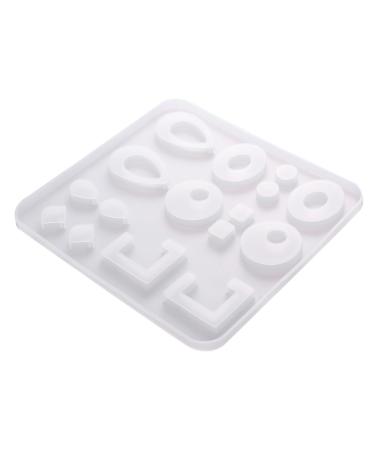 NUOBESTY DIY Jewelery Molds 1pc Epoxy Silicone Pendant Jewelry Studio Making for Eardrop Home DIY White Creative Mold Crystal White 16.8x15.8cm