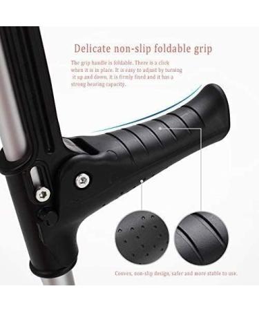 Forearm Crutches Adjustable Forearm Crutches with Adjustable Support Comfortable Wrist Grip Durable for Standard and Tall Adults Black Lightweight Arm Crutch Journey - Buy Online on GoSupps.com