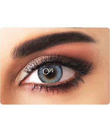 ADORE - Non -graded colored contact lenses BI TONE - quarter -year contact lenses + free holder - colored lentils (Aqua/Bi tone) light blue