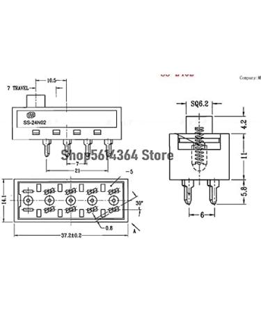 2pcs 2/4 Positions SS-22/24N02 Hot and Cold Air Cylinder Toggle Slide DIP Switch for Philips Hair Salon Dryer Blower - (Color: Black) - Buy Online on GoSupps.com