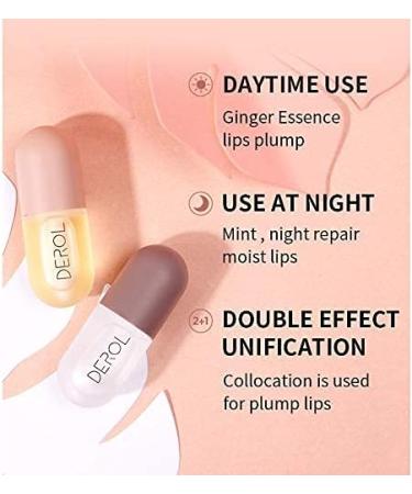 2 Pcs Lip Plumper Set Natural Makeup Plumping Lip Gloss Lip Care Serum Kit For Derol Lip Plumper Lip For Fuller Hydrated Beauty Lips (Set A) - Buy Online on GoSupps.com