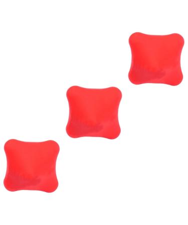 Healeeved 3st slow hand spiky massage muscle hand rehabilitation hand trainer decompression decompression hand exercise yoga massage lacrosse massage foot peanut 6x6cmx3pcs redx3stk