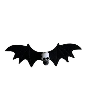 New 2025 1Pc Black Skull Bat Hair Clips For Women New For Fashion Dark Gothic Hairpin Headwear Metal Punk Headdress Personality Hair Barrettes Jewelry Fashion Accessories Creative Gift