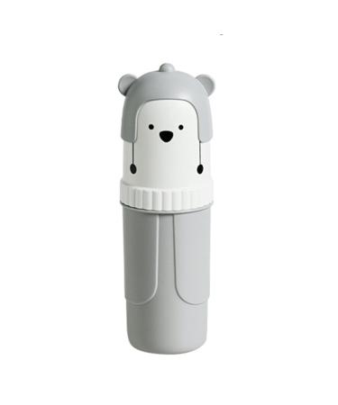 Digjobk toothbrush mug Cartoon Bear Mouthwash Cup Toothbrush Toothpaste Holder Storage Box Organizer for Home Bathroom Bathroom Showering Supply (Color: Grijs) 20*6.5 Grijs