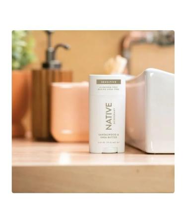Buy Native Sensitive Deodorant - Sandalwood & Shea Butter (2.65 oz) for Men & Women | International Shipping Available - Buy Online on GoSupps.com