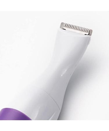 2 in 1 Waterproof Women Hair Trimmer Electronic Washable Hair Trimmer Clipper for Bikini Line Wet and Dry Use Purple - Buy Online on GoSupps.com