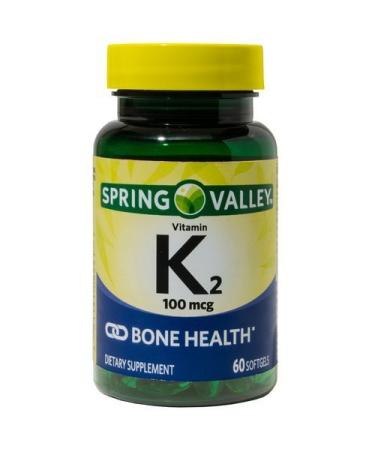 Spring Valley Vitamin K2 100 mcg Bone Health 60 Softgels - Buy Online on GoSupps.com