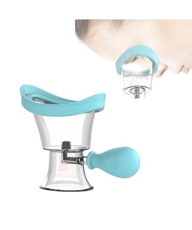 chislim Silicone Eye Wash Cup Eye Wash Bath Kit for Effective Eye Cleansing Manual air Pressure Eye Cleaning Cup (Blue)