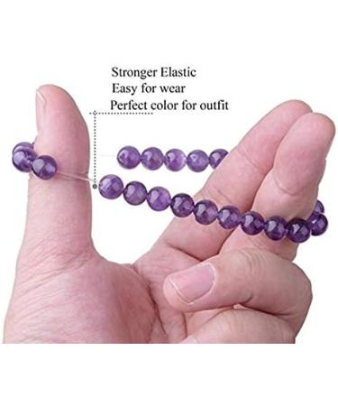 Emilys Gems Chakra Bracelets - 8mm Natural Stone Stretchable for Well-Being | Amethyst Healing Jewelry - Buy Online on GoSupps.com