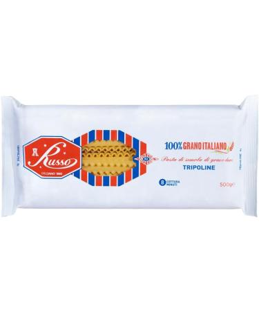  Italian Gourmet E.R. Russo Tripoline No. 82 Durum Wheat Semolina Pasta 100% Italian Wheat 500g Pack + 400g Box 20 Pieces - Buy Online on GoSupps.com