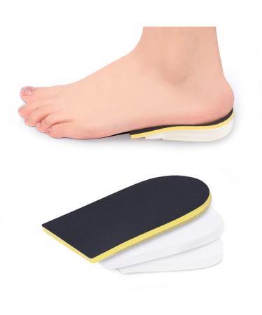 Height Increase Insole Heel Lift Inserts  USA Technology 2022  Heel Pads for Leg Length Discrepancies  Achilles Tendonitis for Women and Men (W 10-13.5 / M 8.5-12  Black/Yellow) W 10-13.5 / M 8.5-12 Black/Yellow