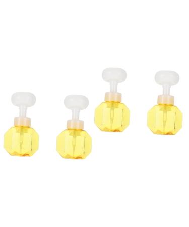 4 Pcs Flower Sparkling Bottle Foaming Hand Soap Soap Bottle Dispenser Head Washer Foam Bottle Travel Foam Bottle Flower Foam Soap Dispenser Foamer Device Cup Foaming Cup Gel/210 (Color : Yellow 2pcsx 9.7x9.7x16.3cmx2pcs Yellow 2pcsx2pcs