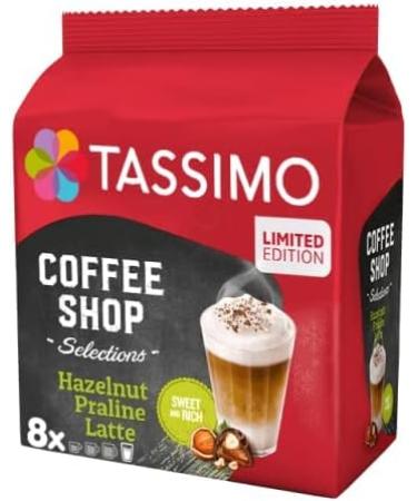 Tassimo Hazelnut Praline Latte Pods - 8 Servings (1 Pack) | Coffee Shop Quality | 8 Count - Buy Online on GoSupps.com