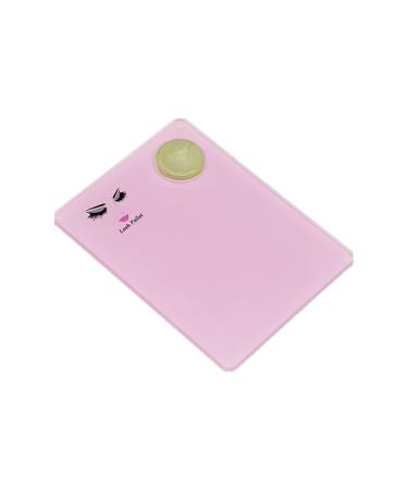 Buy 2-in-1 Acrylic Eyelash Extension Pallet & Round Jade Stone Set for Lash Grafting - Pink | International Shipping - Buy Online on GoSupps.com