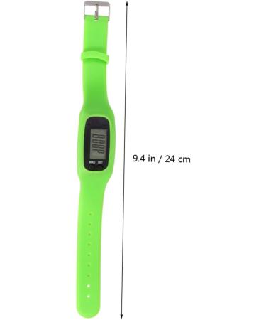 Toddmomy Step Smart Watch - Calorie & Heart Rate Tracker Digital Sport Watch with Silicone Strap for Running & Fitness - Green 24*2.8cm - Buy Online on GoSupps.com