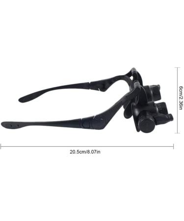 Magnifying Glass 10x 15x 20x 25x Double Eye Glasses Loupe Head Wearing Magnifying Glasses Headset with Led Light for Repair Jewelery Magnifiers - Buy Online on GoSupps.com