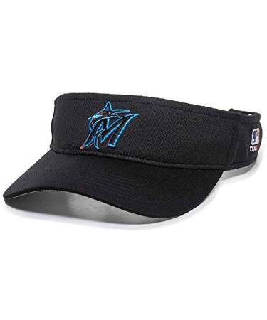 Marlins Black 2019 New Logo Golf Sun Visor Hat Cap Adult Men's Adjustable