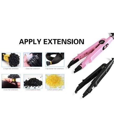 Buy Professional Hair Extensions Fusion Heat Iron Connector Wand - Melting Tool with Clips (Pink) for International Shipping - Buy Online on GoSupps.com