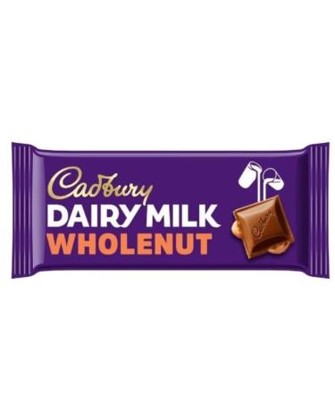 3 x Dairy Milk Wholenut Chocolate Bar 120g Delicious Tasty And Twisty Treat Gift Hamper For Birthday Christmas