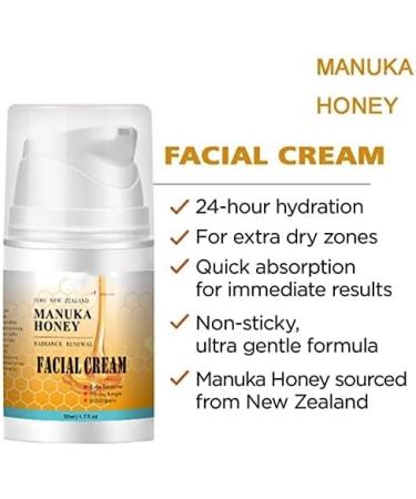 Honey Cream Face & Eye Cr me for Dark Circles and Puffiness Face Moisturizer and Body Lotion w/Hydrating Honey Beeswax for Extremely Dry Skin For Dry and Itchy Skin Rosacea & Eczema Prone Skin50ml - Buy Online on GoSupps.com