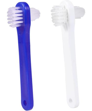 Homsfou 4-Piece Hygiene Prosthesis Cleaner - Two-Colored Toothbrush for False Teeth & Dentures Care - Buy Online on GoSupps.com