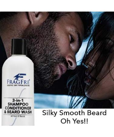 Shampoo Conditioner & Beard Wash for Men - 3 in 1 Unscented Formula for Sensitive Skin | 12 oz Grooming Product - Buy Online on GoSupps.com