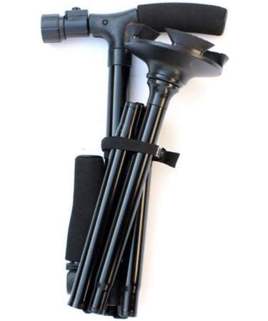Folding Crutch 5 Files Adjustable Aluminum Comfortable Grips Telescopic LED Light Lightweight Ergonomic Handles Surprise Gift - Buy Online on GoSupps.com
