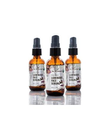 Organic Luminous Face Serum - USDA Certified Youthful & Nourished Skin - 2 oz Glass Bottle - International Shipping Available - Buy Online on GoSupps.com
