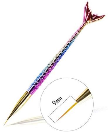 A Set of 3pcs 7mm 9mm 11mm Fish Tail Nail Art Liner Painting Pens Professional Gel Polish Tips 3D Design Manicure Drawing Tool Nail Art Beauty Kit Accessories Gold - Buy Online on GoSupps.com