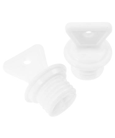 JECOMPRIS heat bottle lock 2 pieces of plastic hot hot water sac sack replacement anti-outlet water universal plugs Clock sack plug for hot water sac water jug white