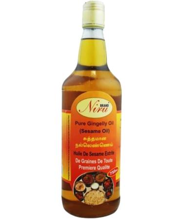 Niru's Sesame Oil 750Ml - Gingelly Oil Pure And Fresh With Good Source Of Natural Nutrients No Artificial Multi-purpose Uses Oil India Origin Multiple packs (PACK OF 1)