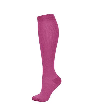 B/H stockings compression 3 pairs long tube compression socks cycling and running non-slip and wear-resistant L rose red