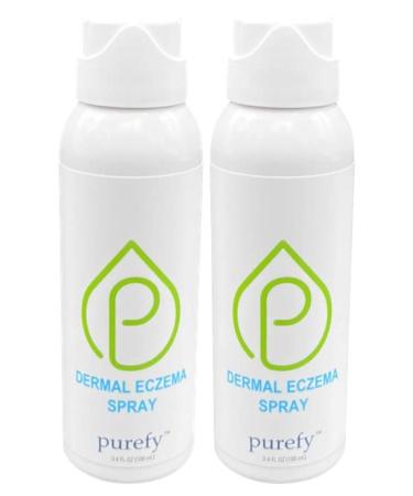 PUREFY Dermal Eczema Airesol Spray (3.4oz 2pk) Natural Healing. Purefypro Cleansing Technology. Safe for Kids and Everyone. Use Anywhere on The Body. Dermatologist Recommended.