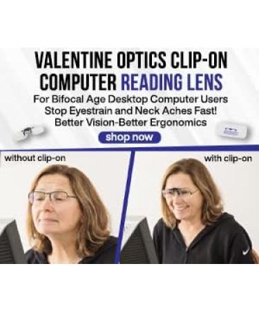 Premium Bifocal Clip-On Computer Reading Lens with Blue Light Protection - Shop Internationally - Buy Online on GoSupps.com