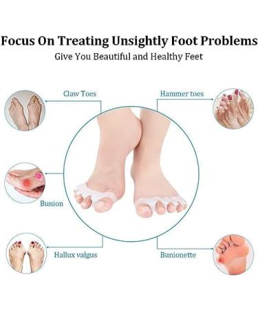 Toe Separator for Feet Toe Spacers Correct Toes Yoga Silicone Hammer Toe Corrector for Women & Men Correct Toe Straighteners for Overlapping Toes (All Finger Toe Separator) - Buy Online on GoSupps.com
