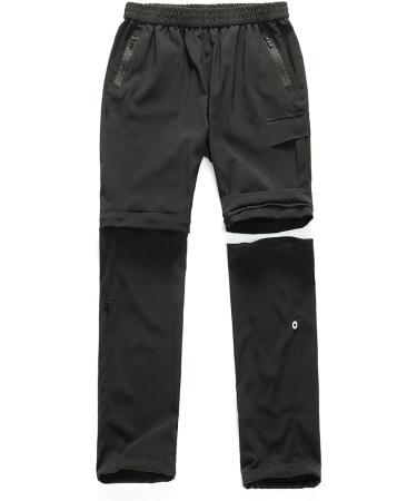 HARGLESMAN Boys Cargo Pants - Kids' Quick Dry Waterproof Convertible Trousers (Black, 10 Years) - Buy Online on GoSupps.com