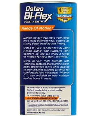 Osteo Bi-Flex Joint Health Triple Strength + Vitamin D - 80 Coated Tablets for Optimal Mobility - Buy Online on GoSupps.com