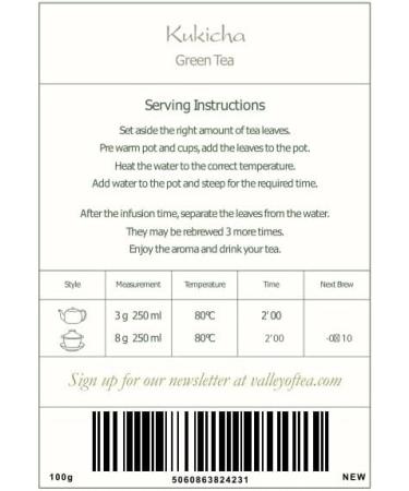Kukicha Japanese Green Tea - Karigane Twig Tea From Japan - Carefully Blended With Sencha - Grade Karigane - 100g 100 g - Buy Online on GoSupps.com
