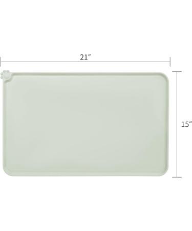 Buy AUDWUD Silicone Waterproof Pet Feeding Mat - Anti-Slip Dog & Cat Bowl Mat 53x38 cm - Beige - Buy Online on GoSupps.com
