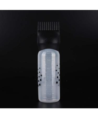 Hair Oil Applicator Brush Hair Dye Bottle with Comb Teeth 170ml Hair Color Applicator Brush for Professional Salon or Home Use (Black) - Buy Online on GoSupps.com